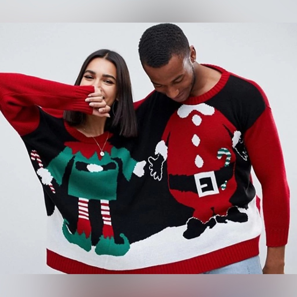 Boohoo Ugly Christmas Sweater for Two